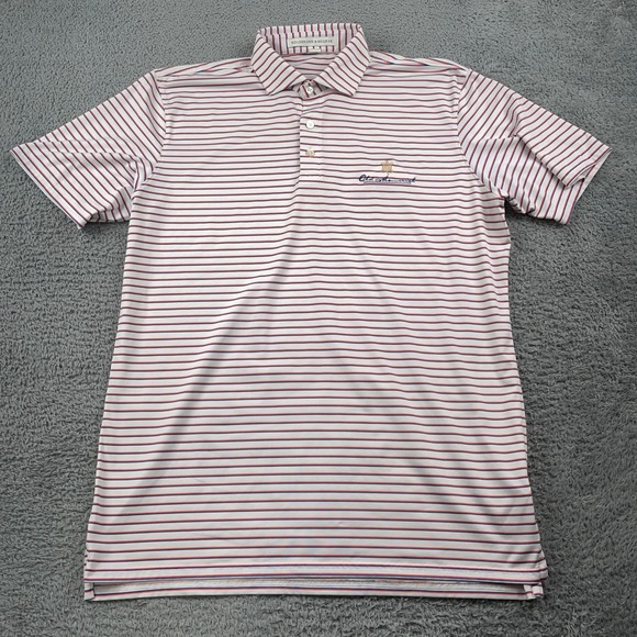 Holderness & Bourne Polo Shirt Mens Large White Old Memorial Golf Tailored Fit - Picture 2 of 11